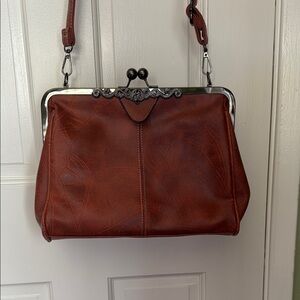 Red Leather Women's crossbody Bag